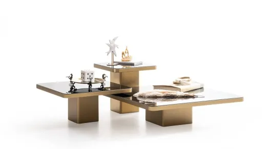 Product img 2, Omega Altın Eskitme Modern Orta Sehpa